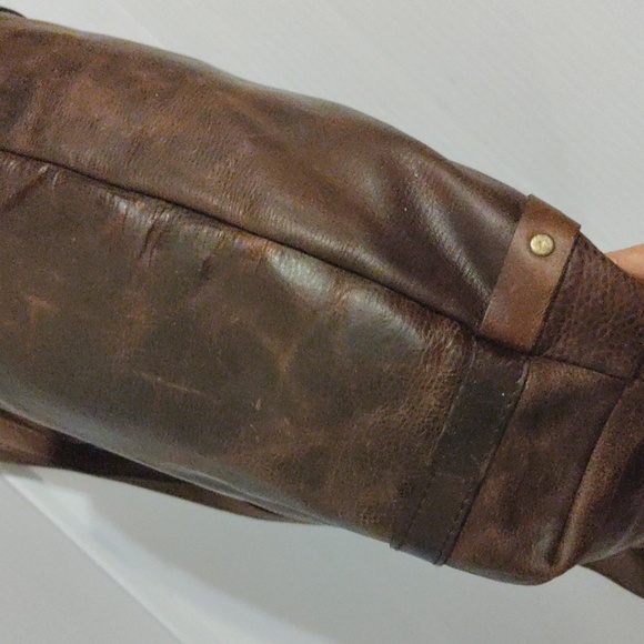 Patricia Nash Benvenuto Chocolate Brown Leather Convertible Tote Stud Purse Xl - Picture 9 of 14